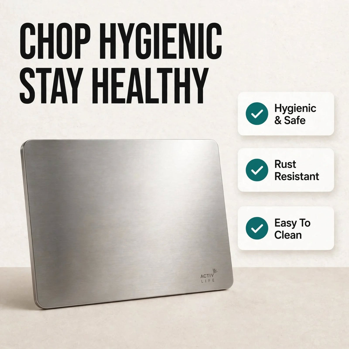 Premium Stainless Steel Chopping Board