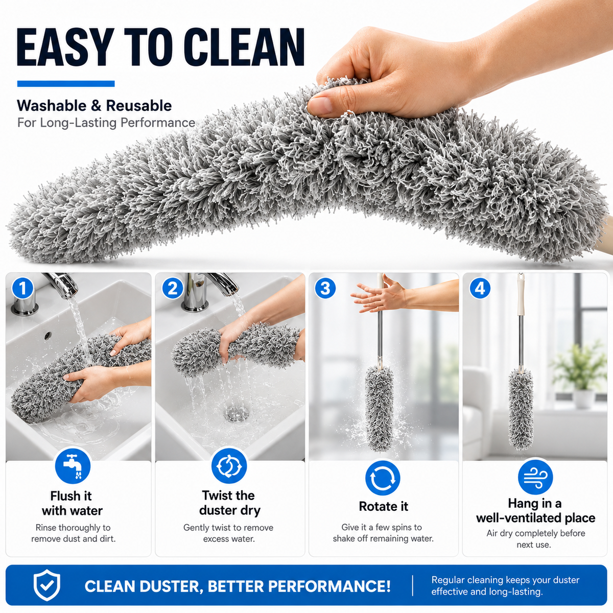Microfiber Duster for Cleaning